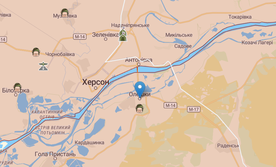 Росіяни перетворять Олешківську громаду на плацдарм для бойових дій: жителів просять виїхати