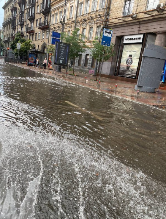 Злива з градом і вирвані дерева: у Києві розгулялася негода (відео і фото)