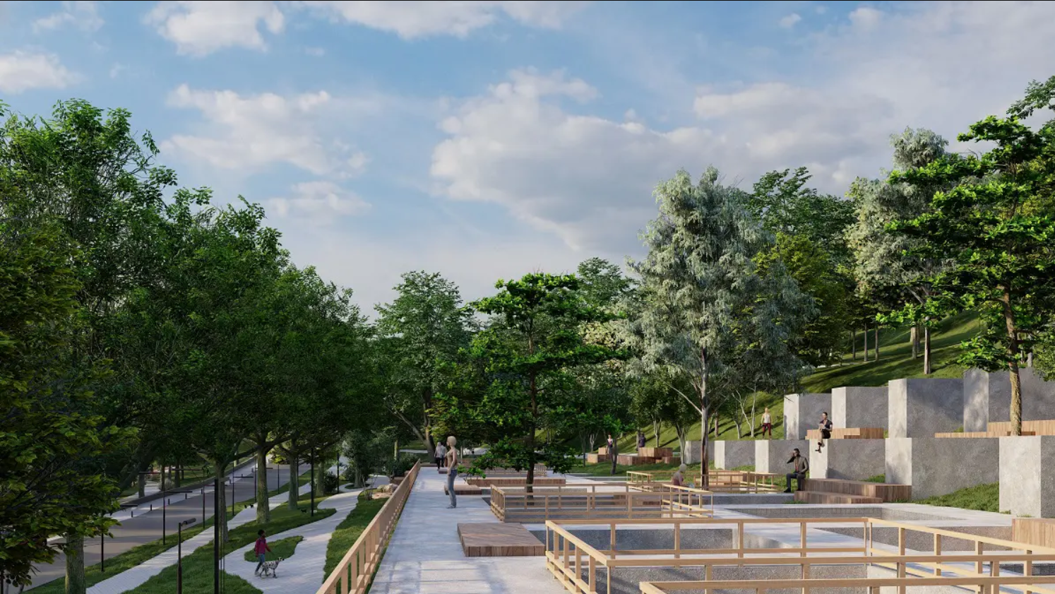 В Черновцах заброшенную территорию превратят в современное общественное пространство. Вот как оно будет выглядеть