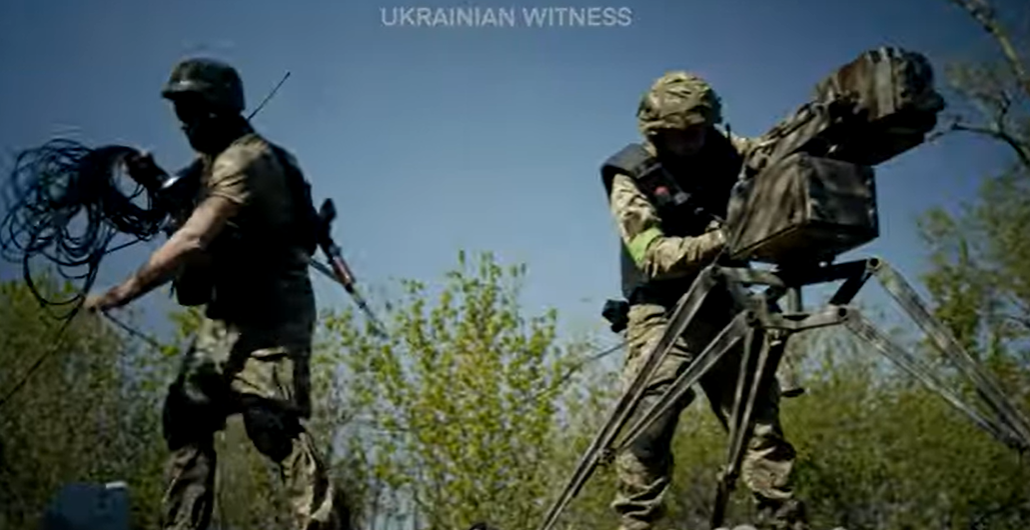 Уникальное видео отработки украинского "летучего" ПТУРа по российским позициям