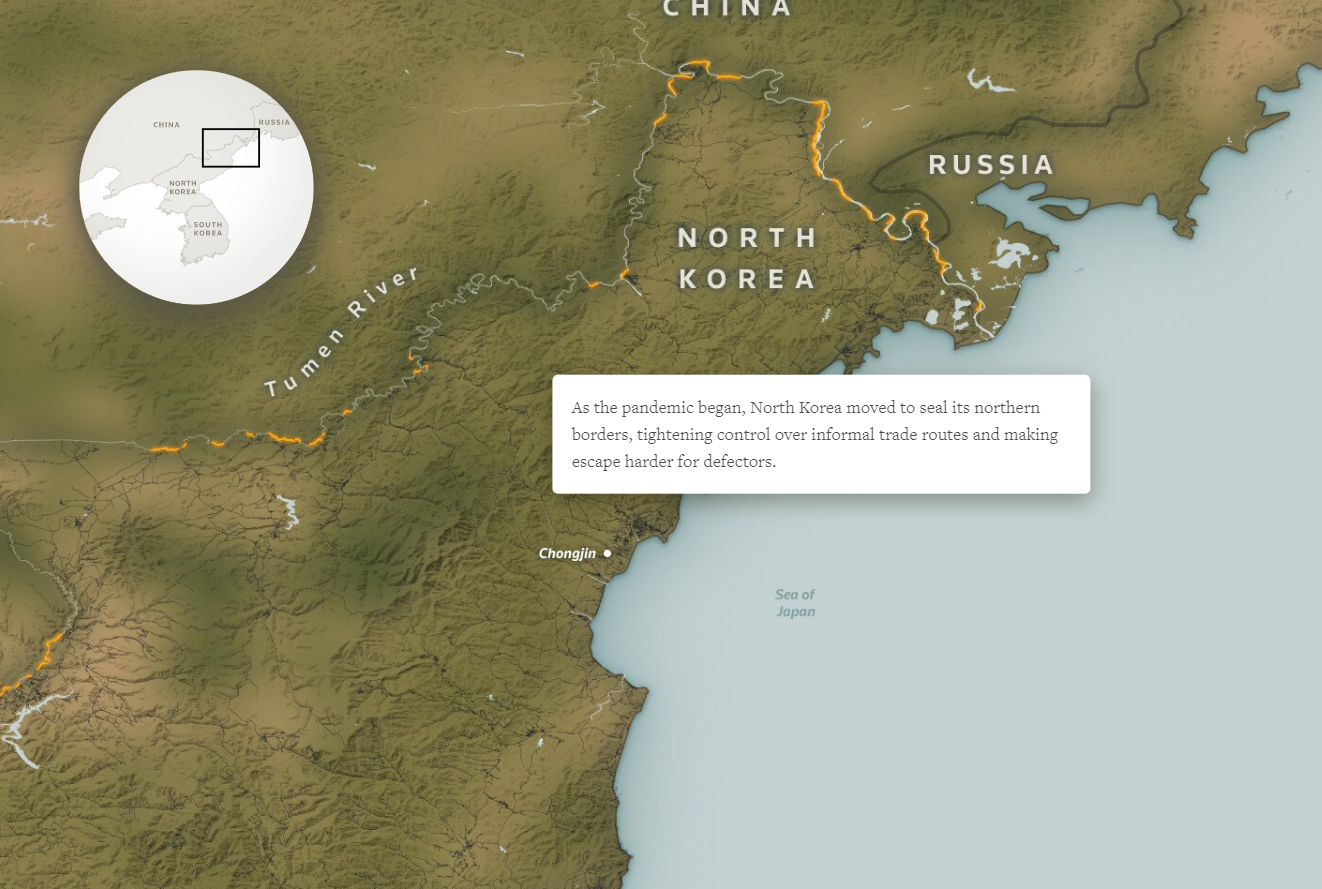 КНДР во время пандемии возвела огромную стену на границах с Россией и Китаем (фото)