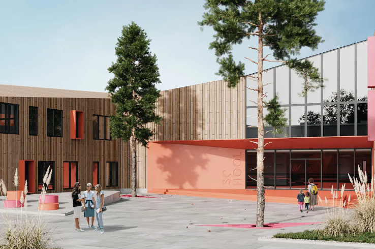 На солнечных батареях и с медиа-студией: показали проект восстановления гимназии в Харькове