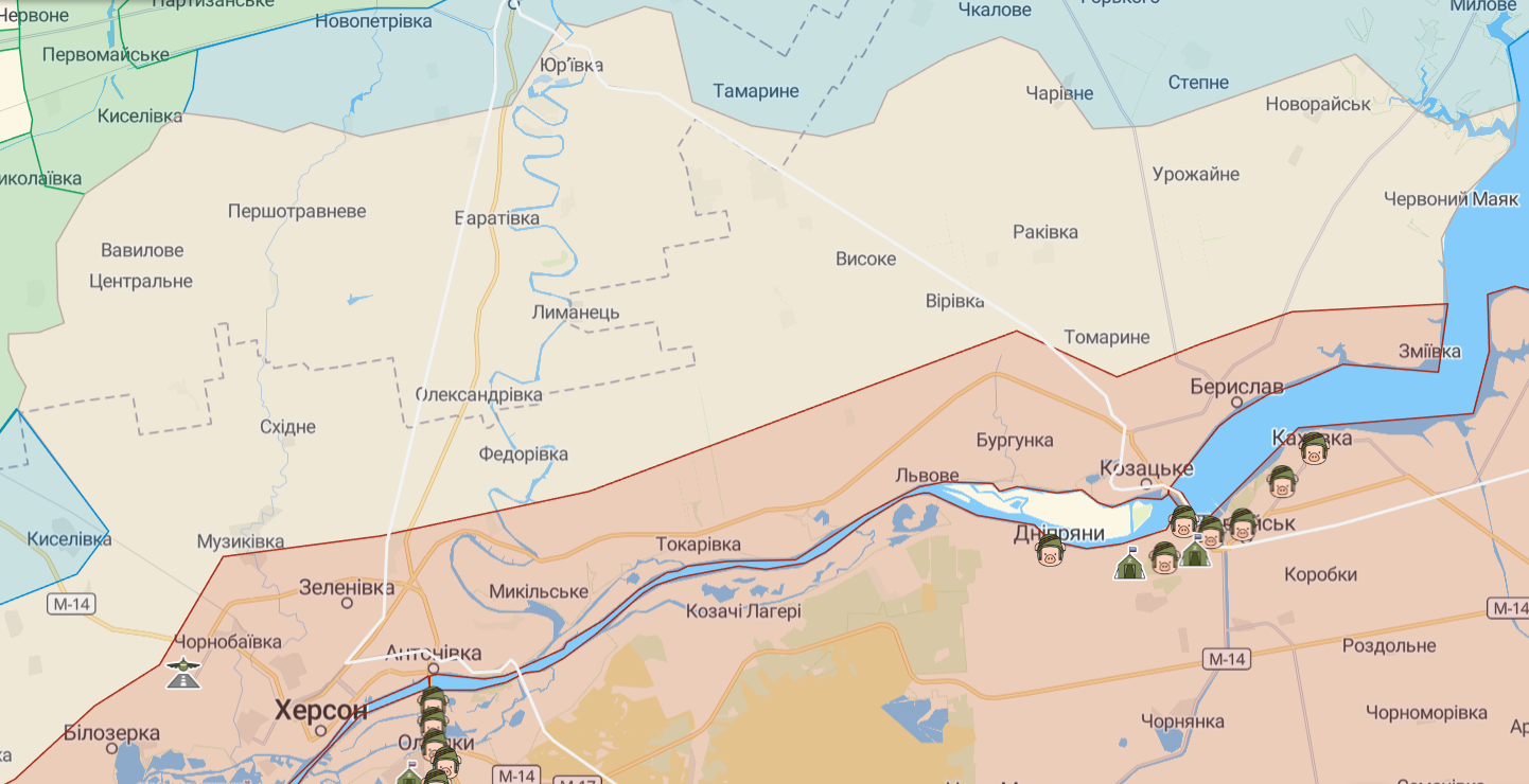 ВСУ продвигаются в Херсонской и Николаевской областях: актуальная карта боевых действий