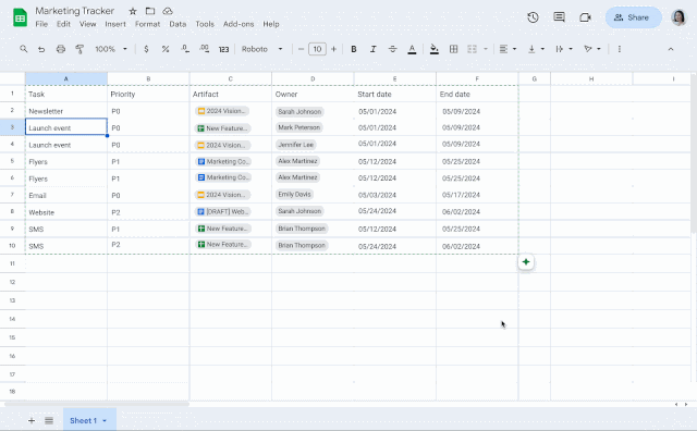 Google Таблиці додають можливість легко створити список в один клік