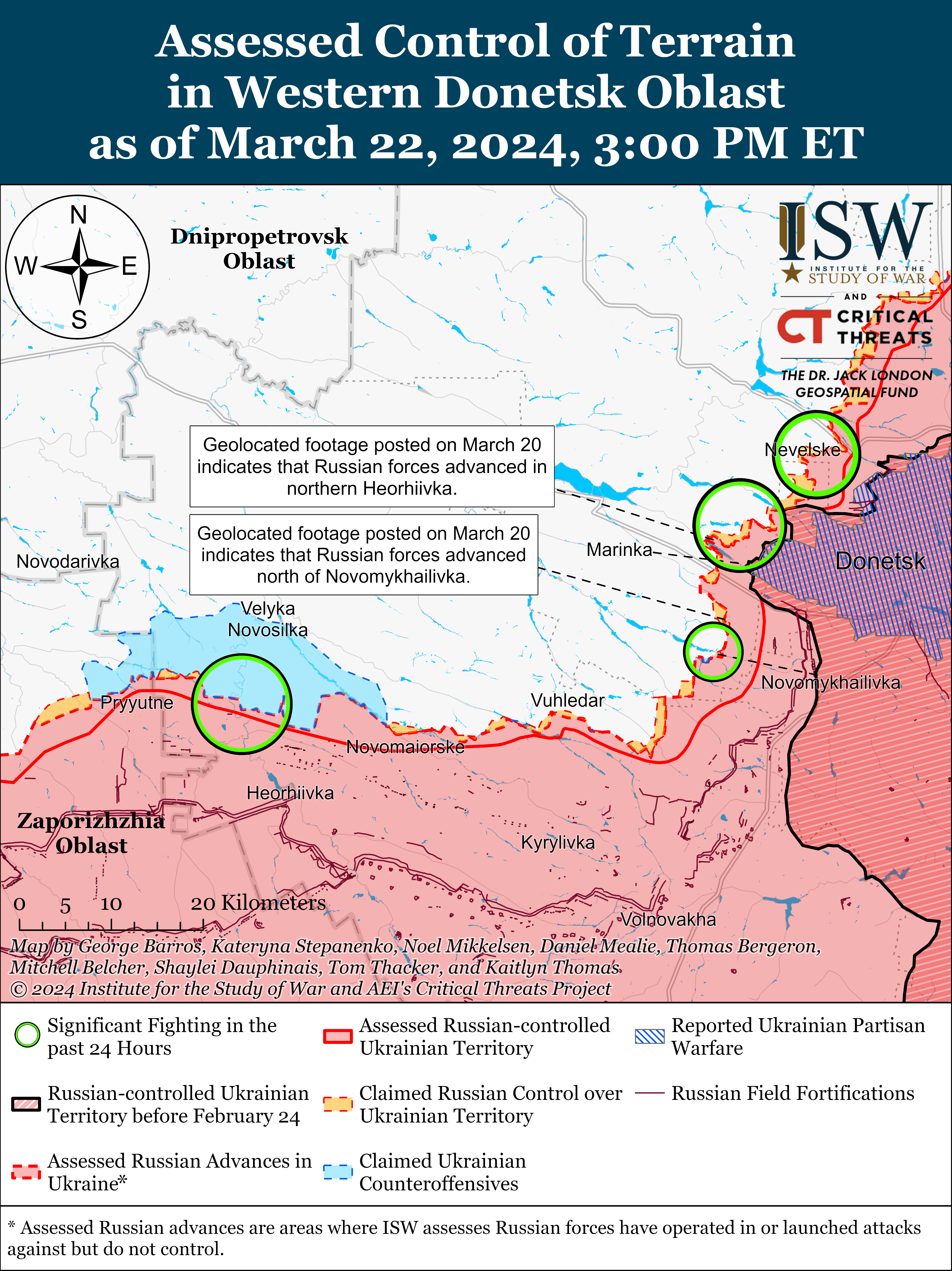 ЗСУ намагаються утримувати позиції в Херсонській області: карти ISW