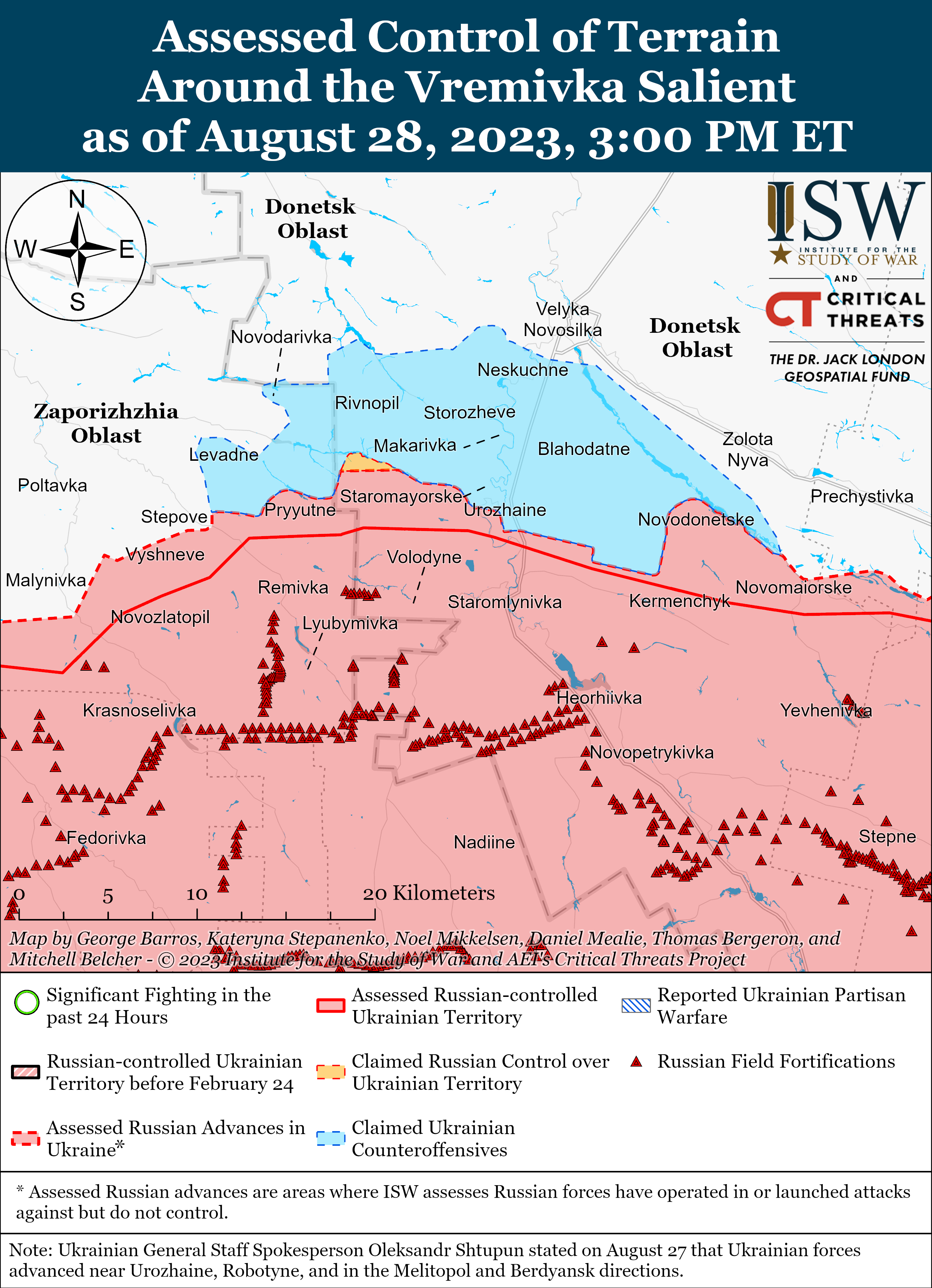 ВСУ вытеснили российские войска в районе Клещиевки: карты боев ISW