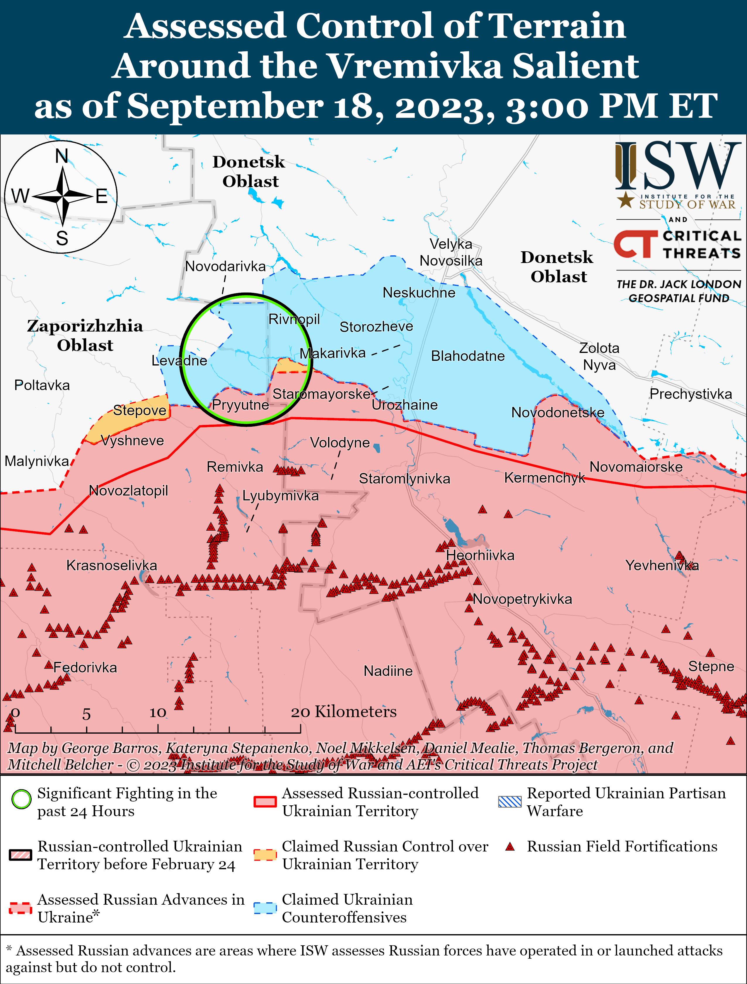 Украинские войска продвинулись на западе Запорожской области: карты боев ISW