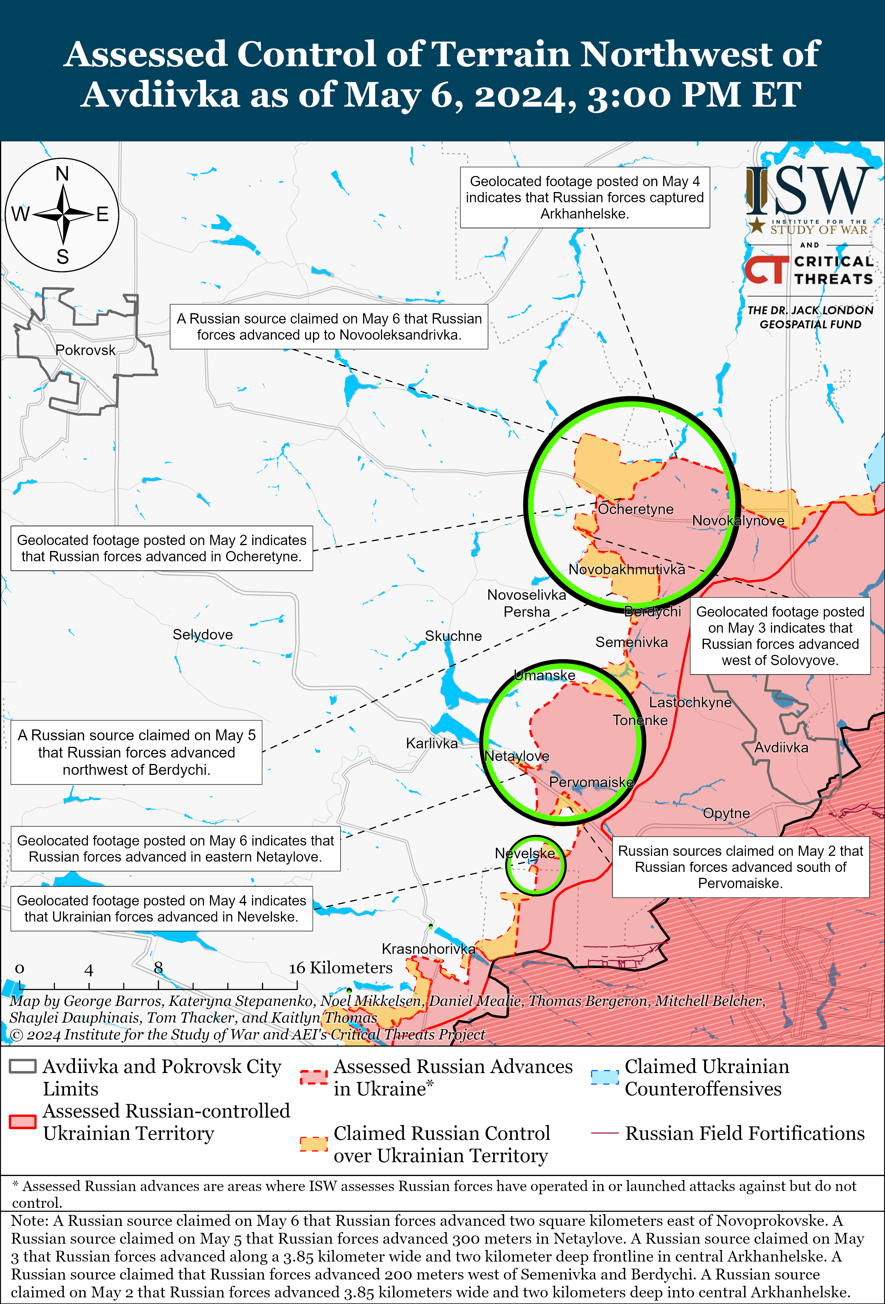 Російські окупанти просунулися у чотирьох фронтових областях: карти ISW
