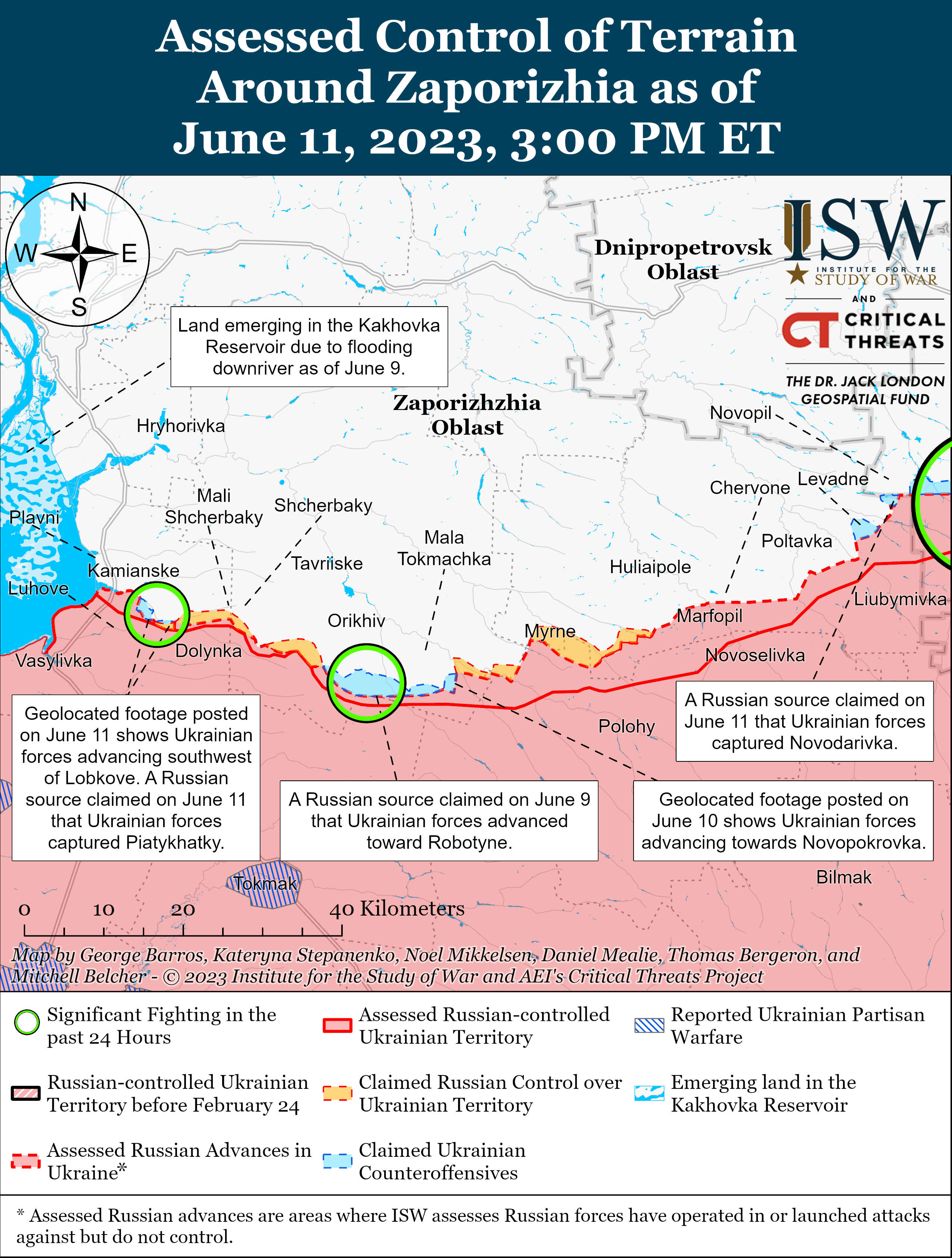 ВСУ успешно продвигаются в Донецком и Запорожском направлениях: карты боев ISW