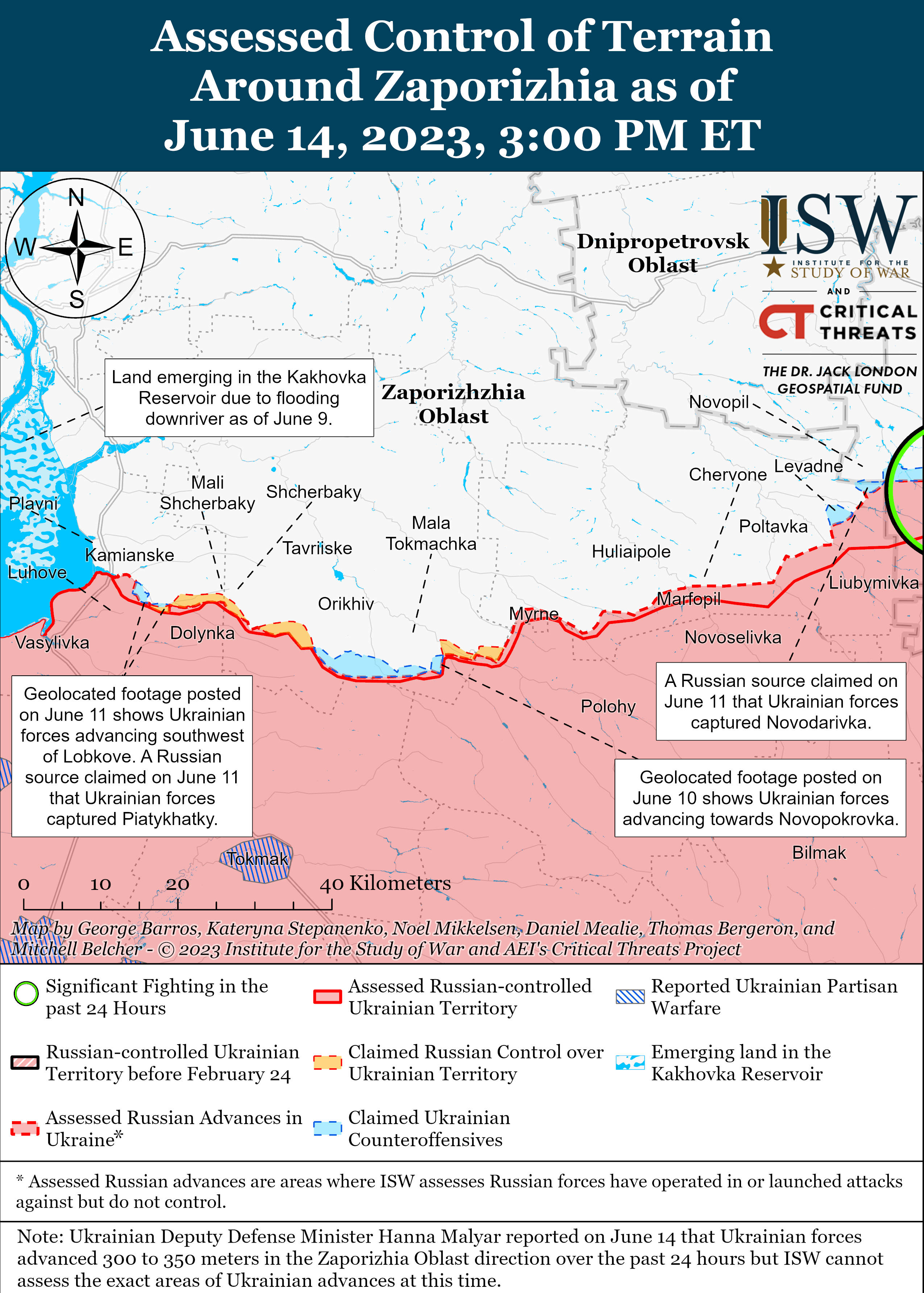 ВСУ продвигаются на нескольких направлениях, РФ бросает в бой резервы: карты боев ISW