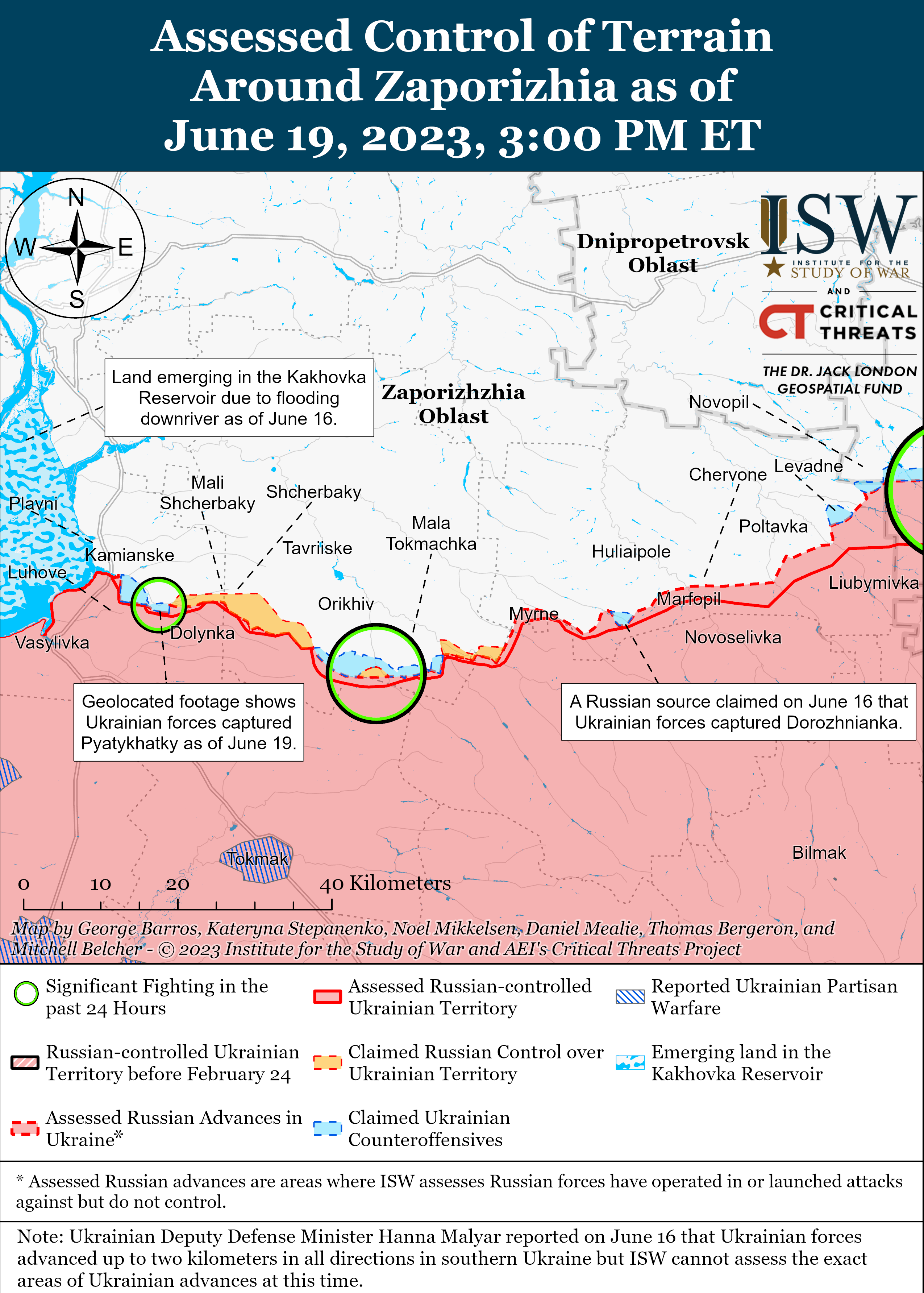 ВСУ продвигаются под Бахмутом, а россияне атакуют возле Купянска: карты боев от ISW