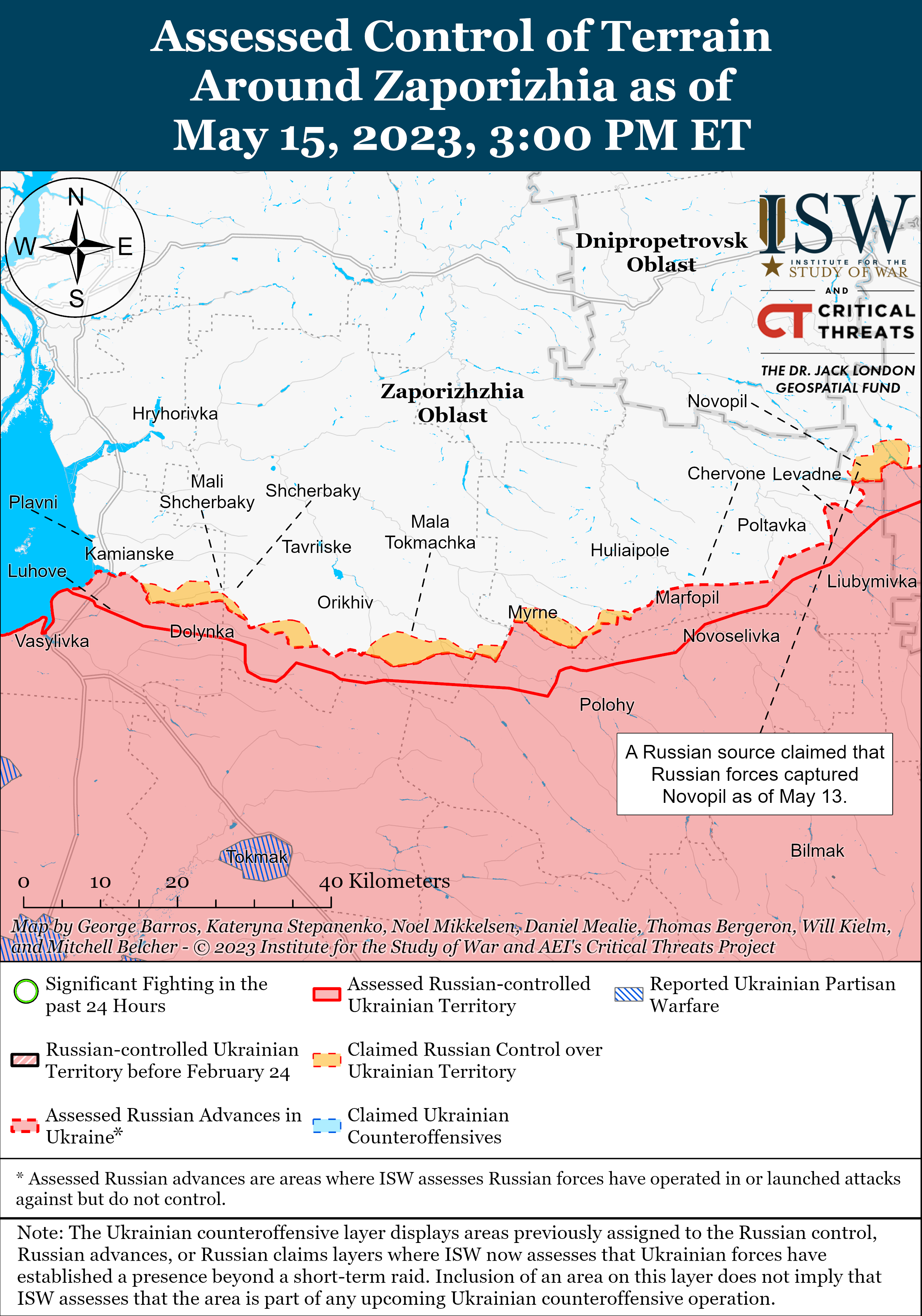 Росіяни продовжують втрачати позиції під Бахмутом: карти боїв від ISW