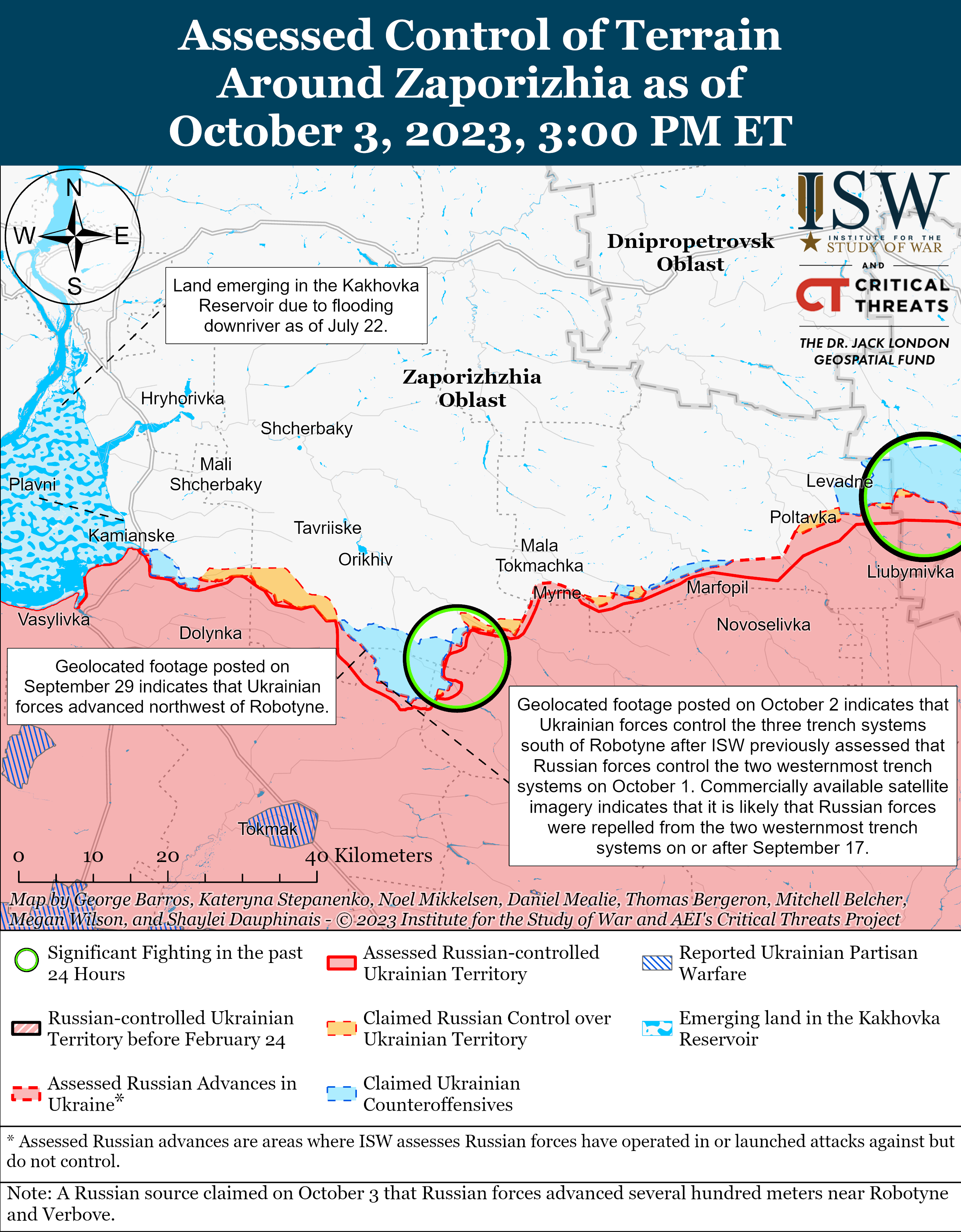 ВСУ продвигаются вблизи Бахмута и отразили атаку россиян возле Вербового: карты боев ISW