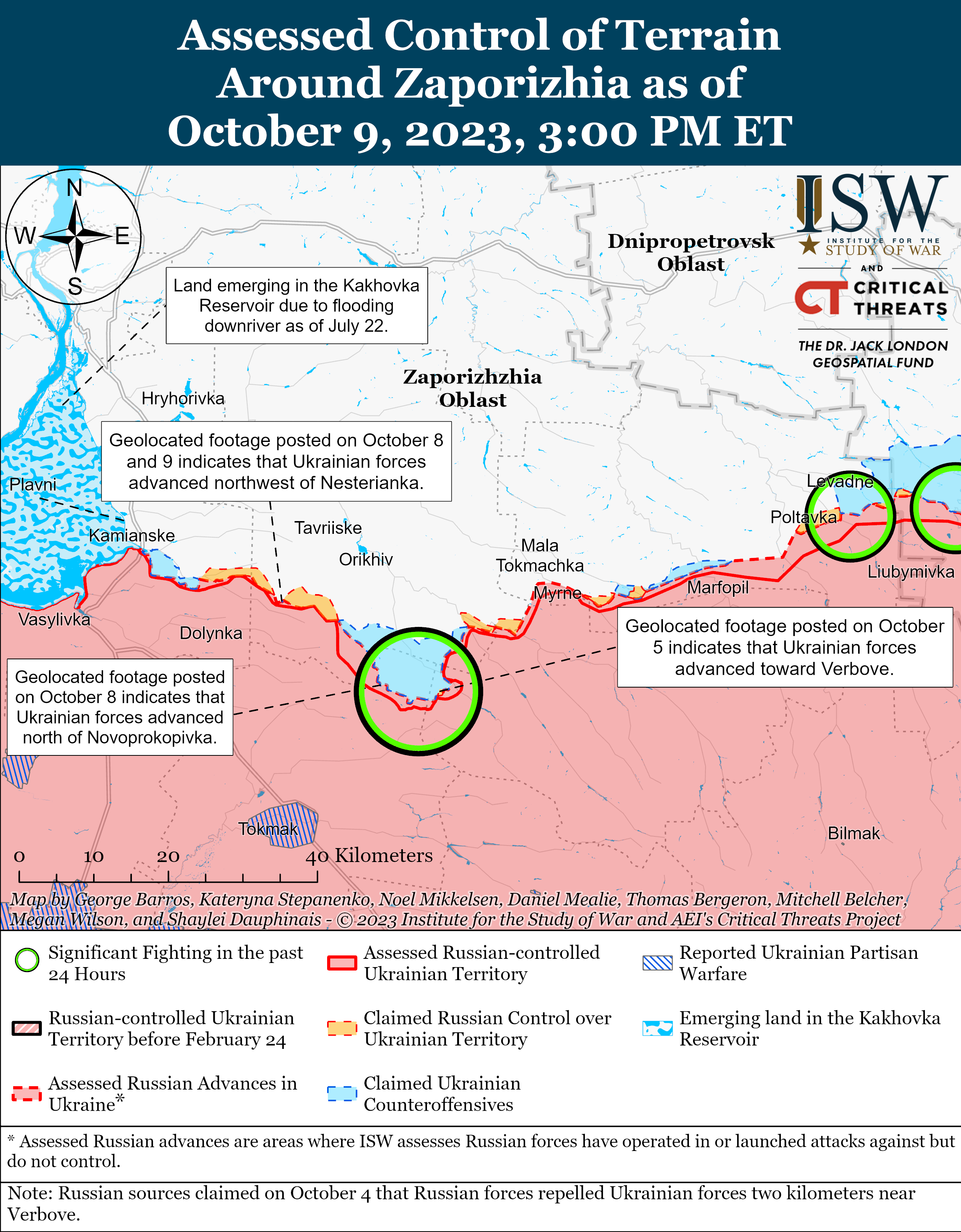 ВСУ продвинулись в районах Клещиевки, Андреевки и Вербового: карты боев ISW