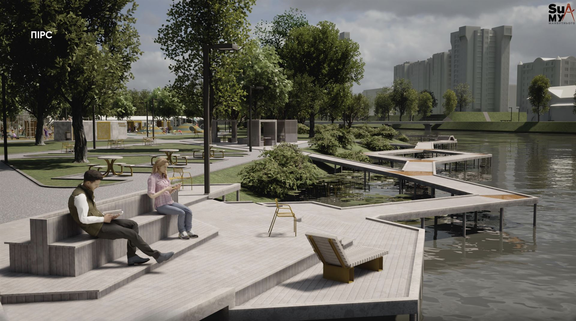 Архитекторы разработали концепцию новой набережной в Сумах. Смотрите, какой она может стать