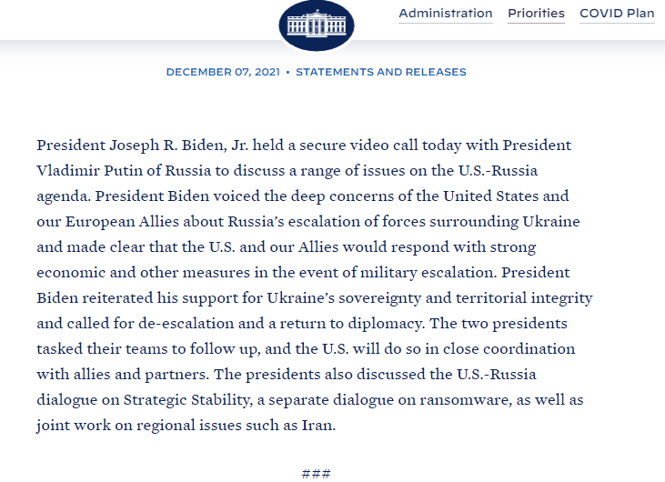 Два часа переговоров и предупреждение Байдена для Путина. Итоги саммита президентов США и РФ