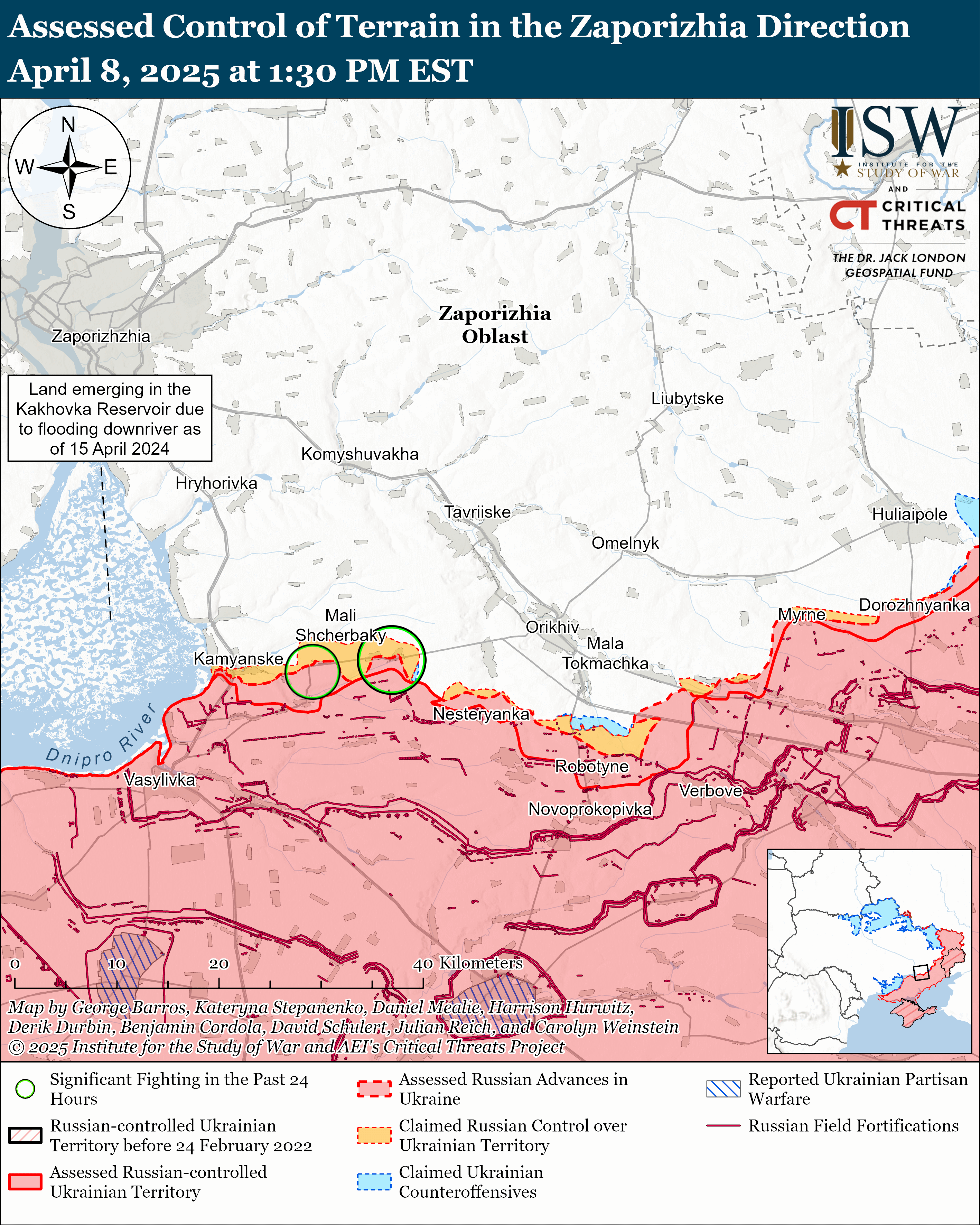 Россияне немного продвинулись на территории РФ и на Донбассе: карты ISW