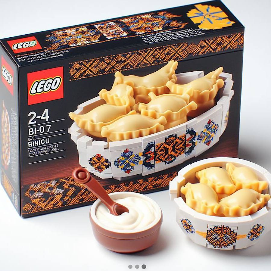 Искусственный интеллект показал, как могут выглядеть украинские блюда в стиле LEGO (фото)