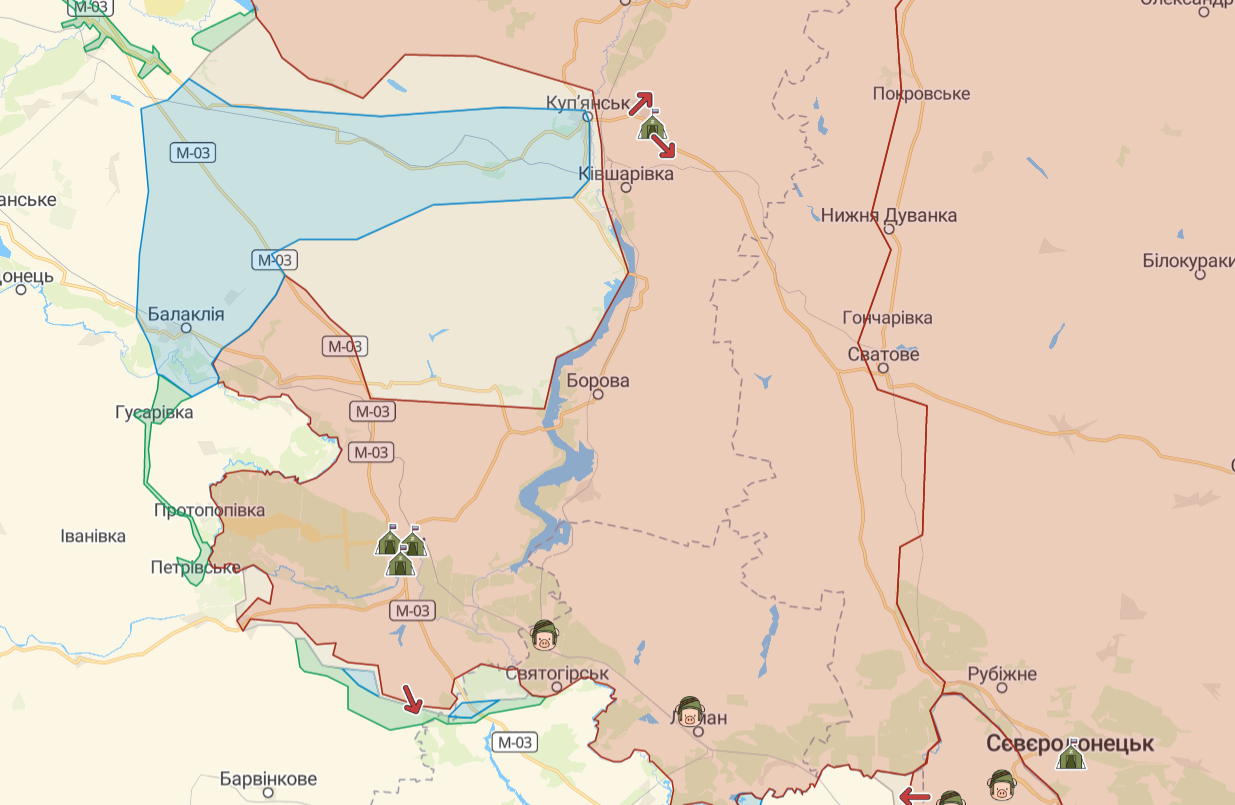 Актуальна карта війни в Україні: які зміни на Харківському напрямку