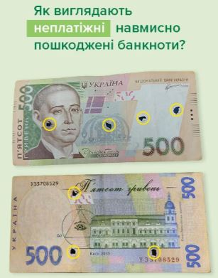 Что делать с банкнотами, которые банки намеренно повредили во время войны: разъяснение НБУ