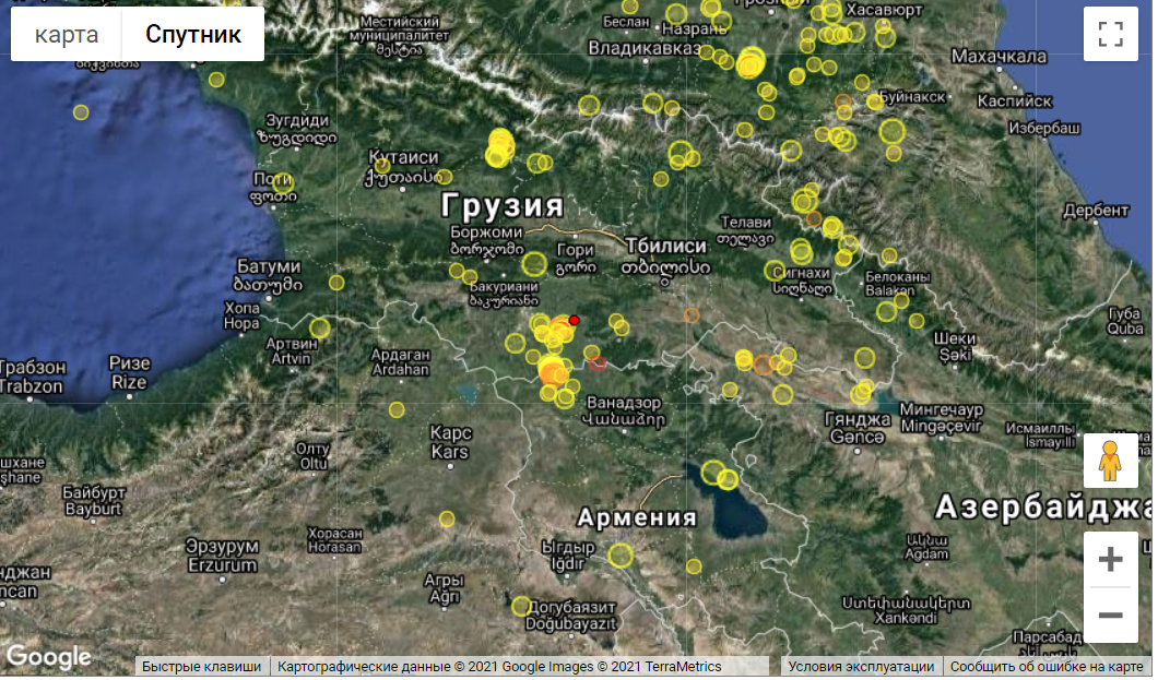 У Грузії стався землетрус