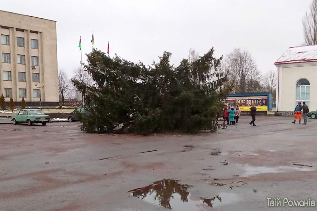 В Украине продолжается &quot;елкопад&quot;: где успели упасть новогодние красавицы