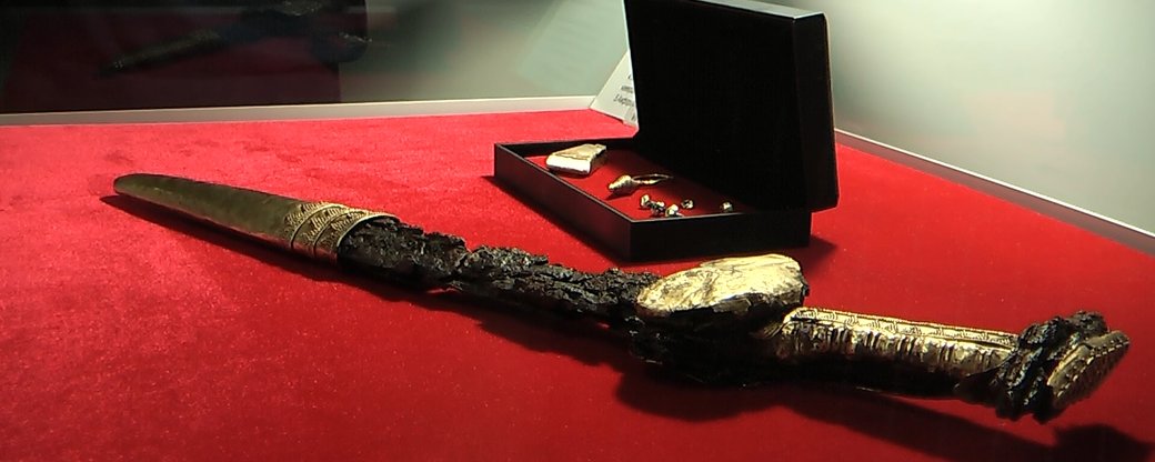 Скіфські золоті прикраси і меч-акінак: на Запоріжжі показали артефакти з кургану "Мамай-Гора"