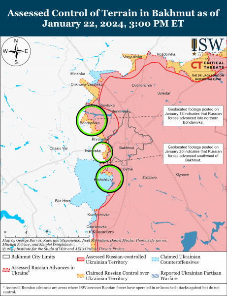 ВСУ продвинулись к западу от Донецка, а РФ теряет бронетехнику возле Тернов: карты ISW