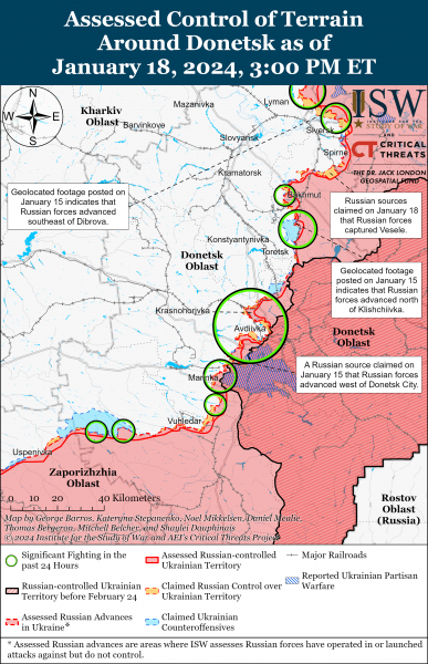 ВСУ активно уничтожают бронетехнику РФ на Авдеевском направлении: карты боев ISW