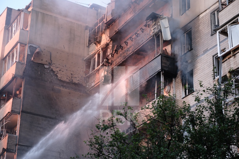 What damaged high-rise in Kyiv looks like after Russian strike: Footage