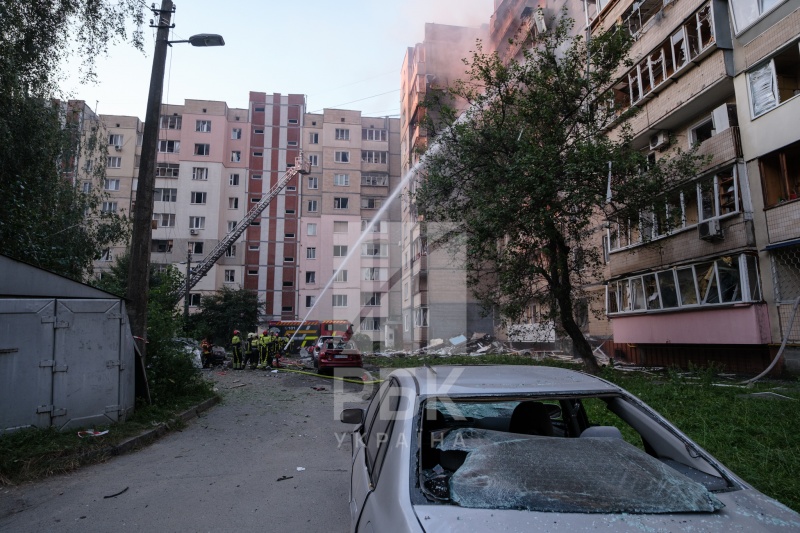 What damaged high-rise in Kyiv looks like after Russian strike: Footage