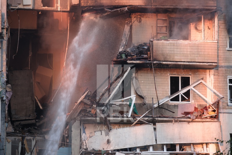 What damaged high-rise in Kyiv looks like after Russian strike: Footage