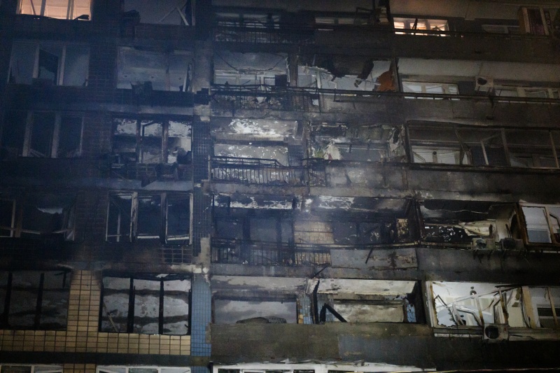 Kyiv building destroyed in Russian strike: Report from site