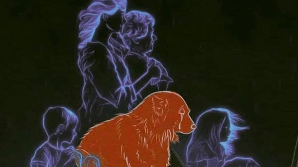 Теперь со своей семьей: умер пес Крым, который оплакивал своих хозяев на руинах дома