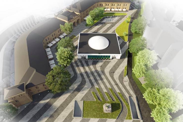 "Сухой" фонтан и сакуры: показали, как в Киеве изменится площадь возле метро "Арсенальная" (фото)