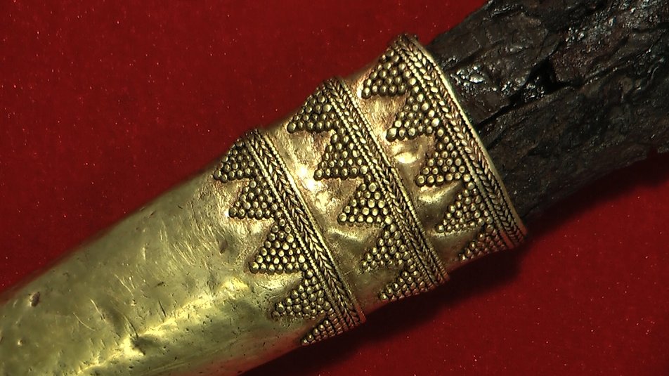 Скіфські золоті прикраси і меч-акінак: на Запоріжжі показали артефакти з кургану "Мамай-Гора"
