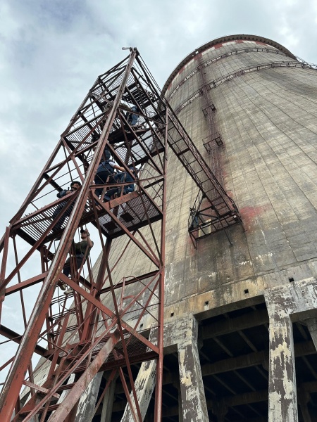 IAEA Chief visits Zaporizhzhia NPP and inspects burned-out cooling tower: Footage