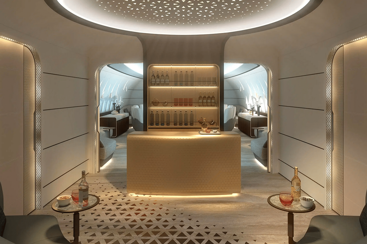 Як виглядає усередині найбільший двомоторний літак Boeing BBJ: просто королівські хороми