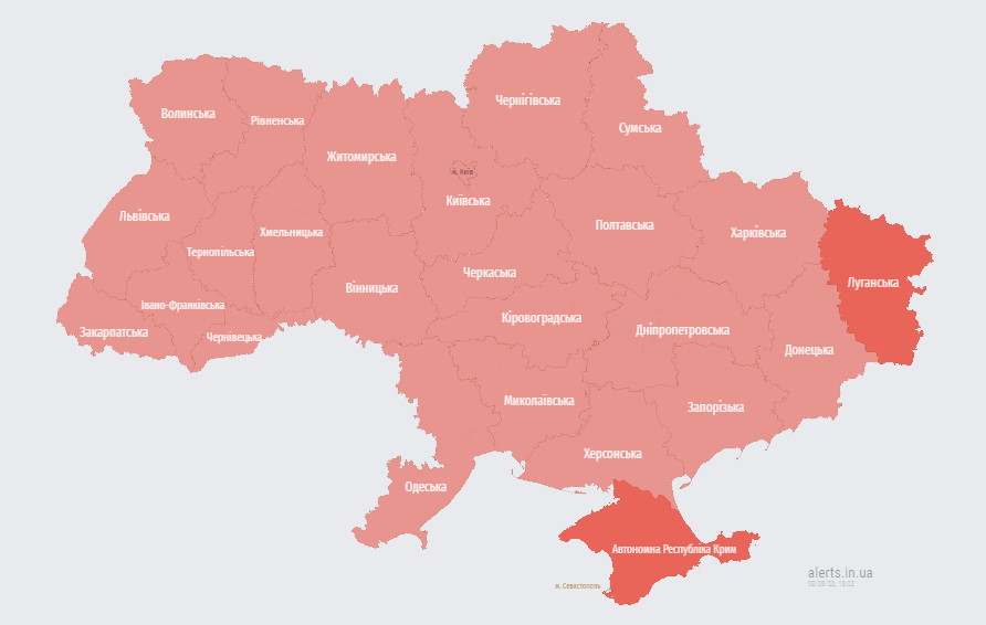 В Украине объявили масштабную воздушную тревогу из-за взлета МиГ-31К