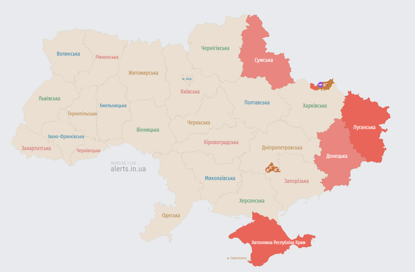 В Украине масштабная тревога из-за угрозы баллистики
