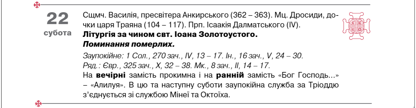 Когда поминают умерших во время Великого поста: объяснение ПЦУ
