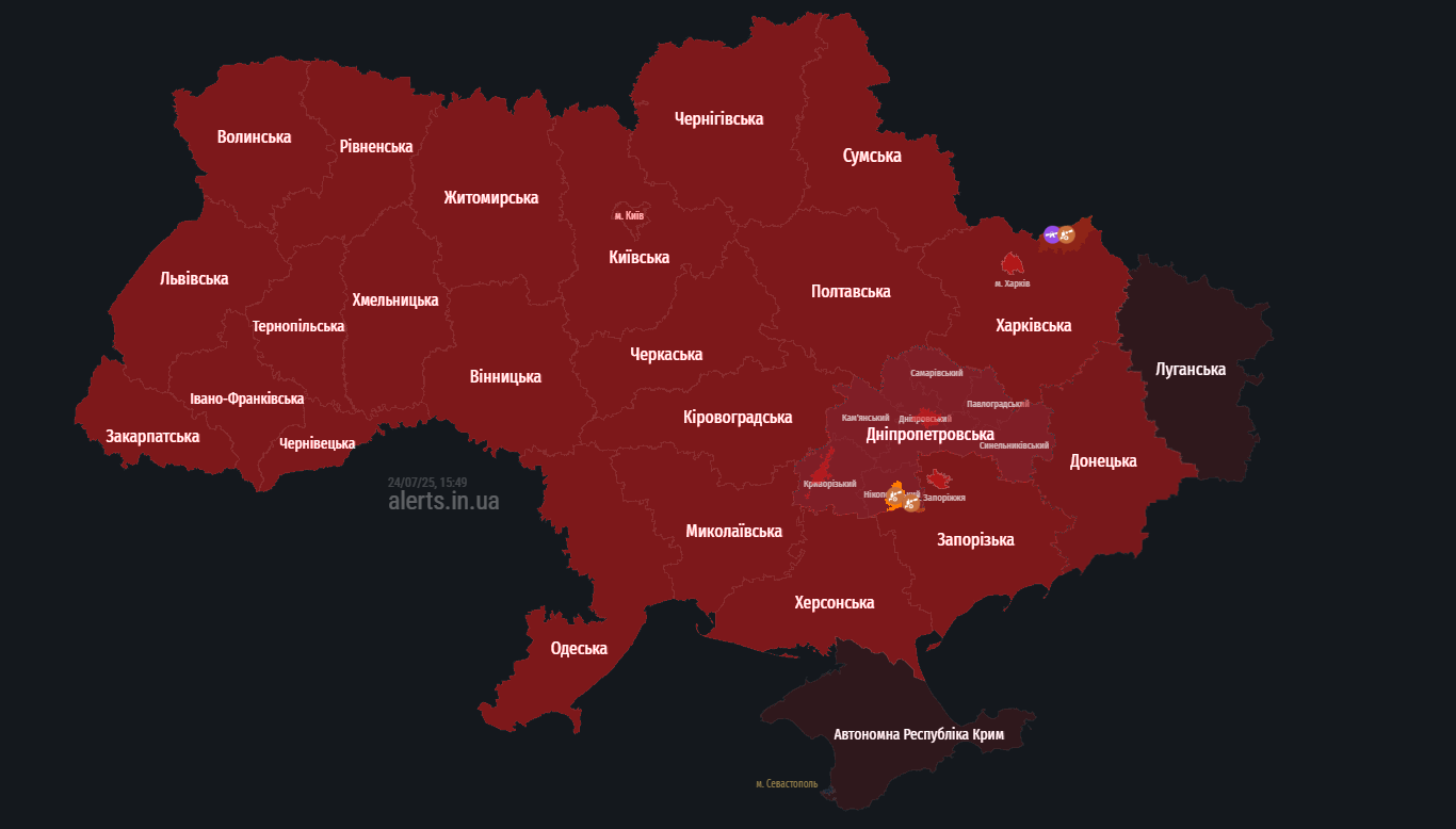 В Україні оголошено масштабну тривогу: росіяни підняли МіГ-31К