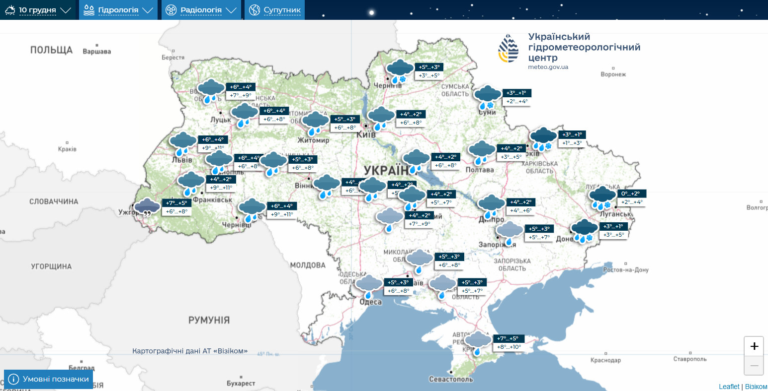 Облачная неделя впереди: подробный прогноз на ближайшие дни (карта)
