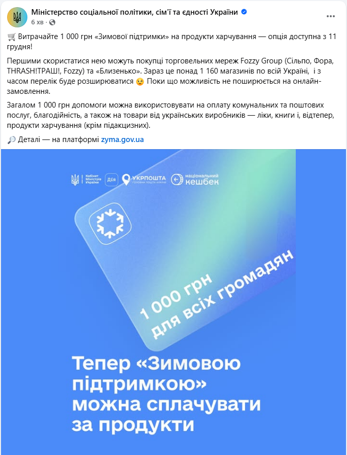 &quot;Зимнюю поддержку&quot; разрешили тратить на продукты: в каких магазинах это уже работает