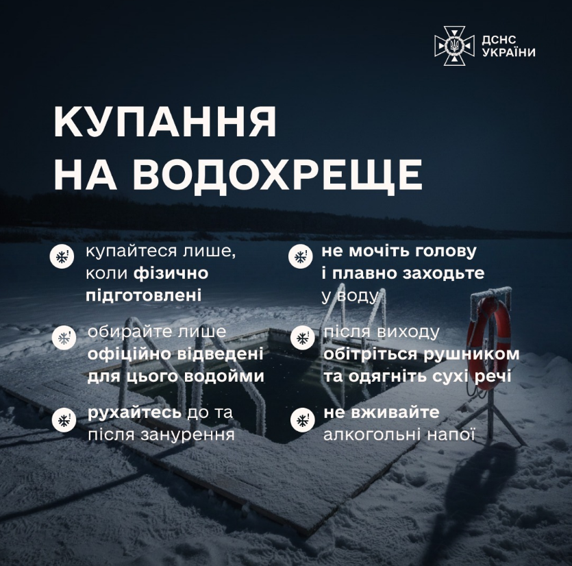 Водохреще - вже сьогодні: як українцям купатись безпечно й без зайвих ризиків