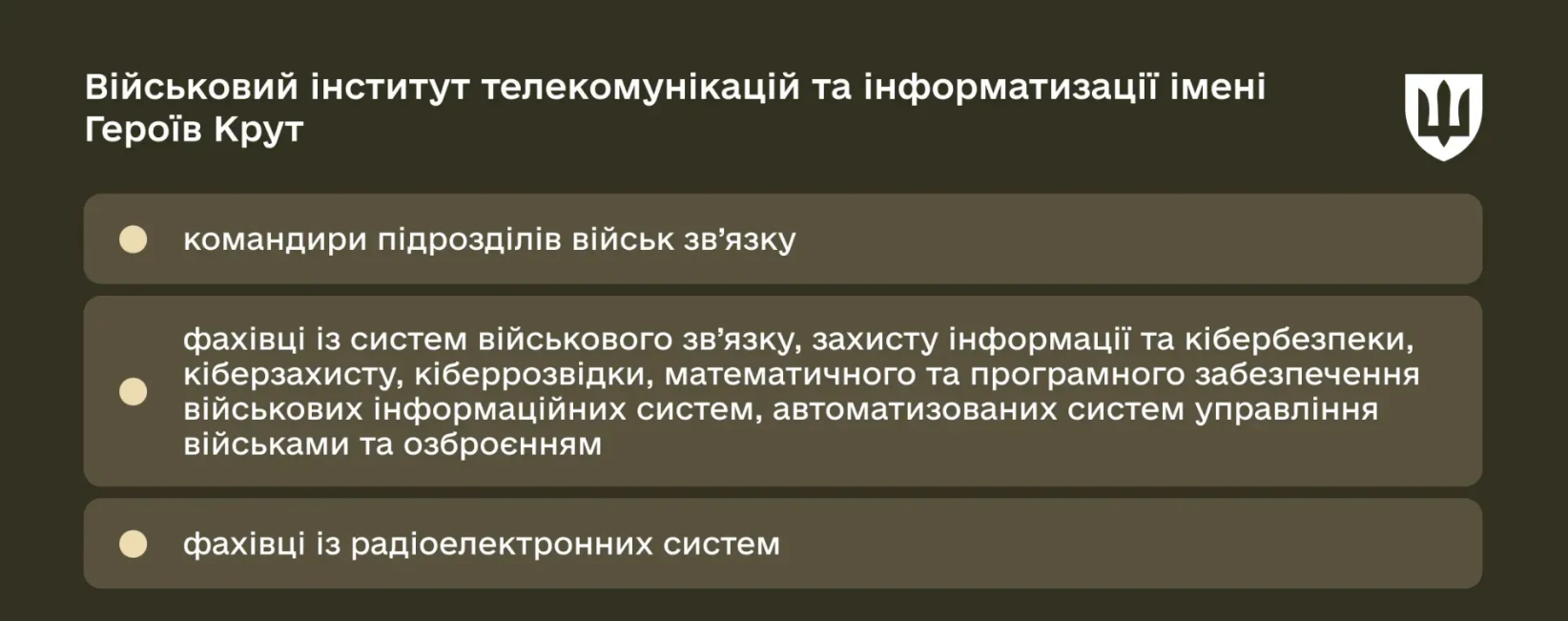 Не лише штурмовики? Які насправді спеціальності й бонуси пропонують курсантам військові виші