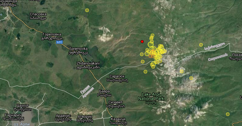 В Грузии произошло землетрясение магнитудой 4,1 