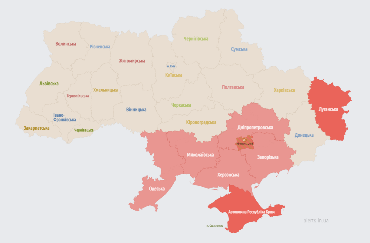 Південь під атакою дронів: росіяни випустили дві групи, є збиття