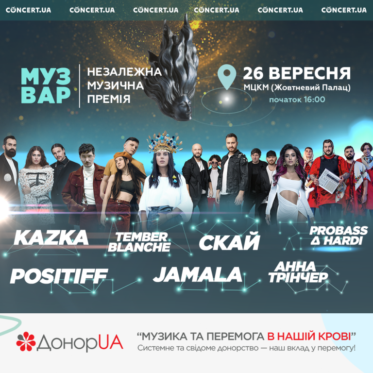 MUZVAR AWARDS 2023: хто виступить на музичній премії