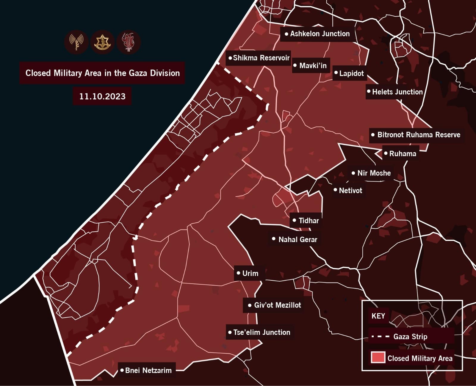 Въезд будет строго наказываться. Израиль вводит запретную зону вокруг Сектора Газа: карта